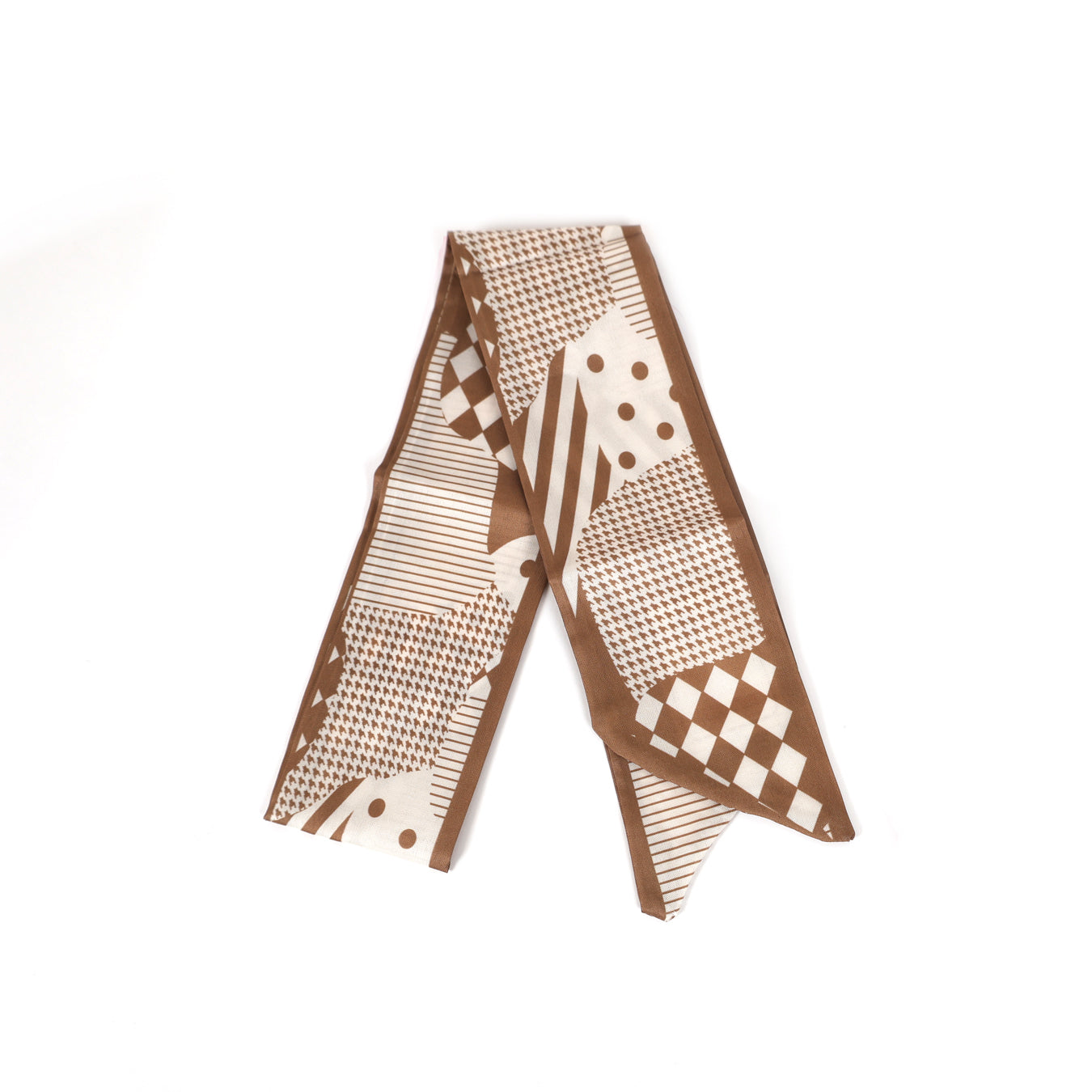 Brown Dot Pattern Scarf