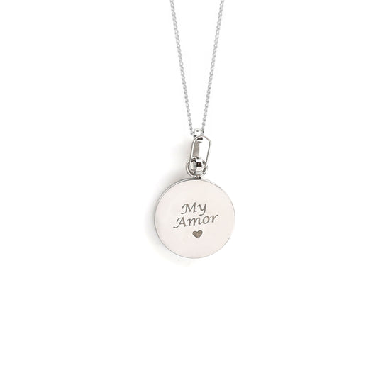Disk Token Necklace - Silver
