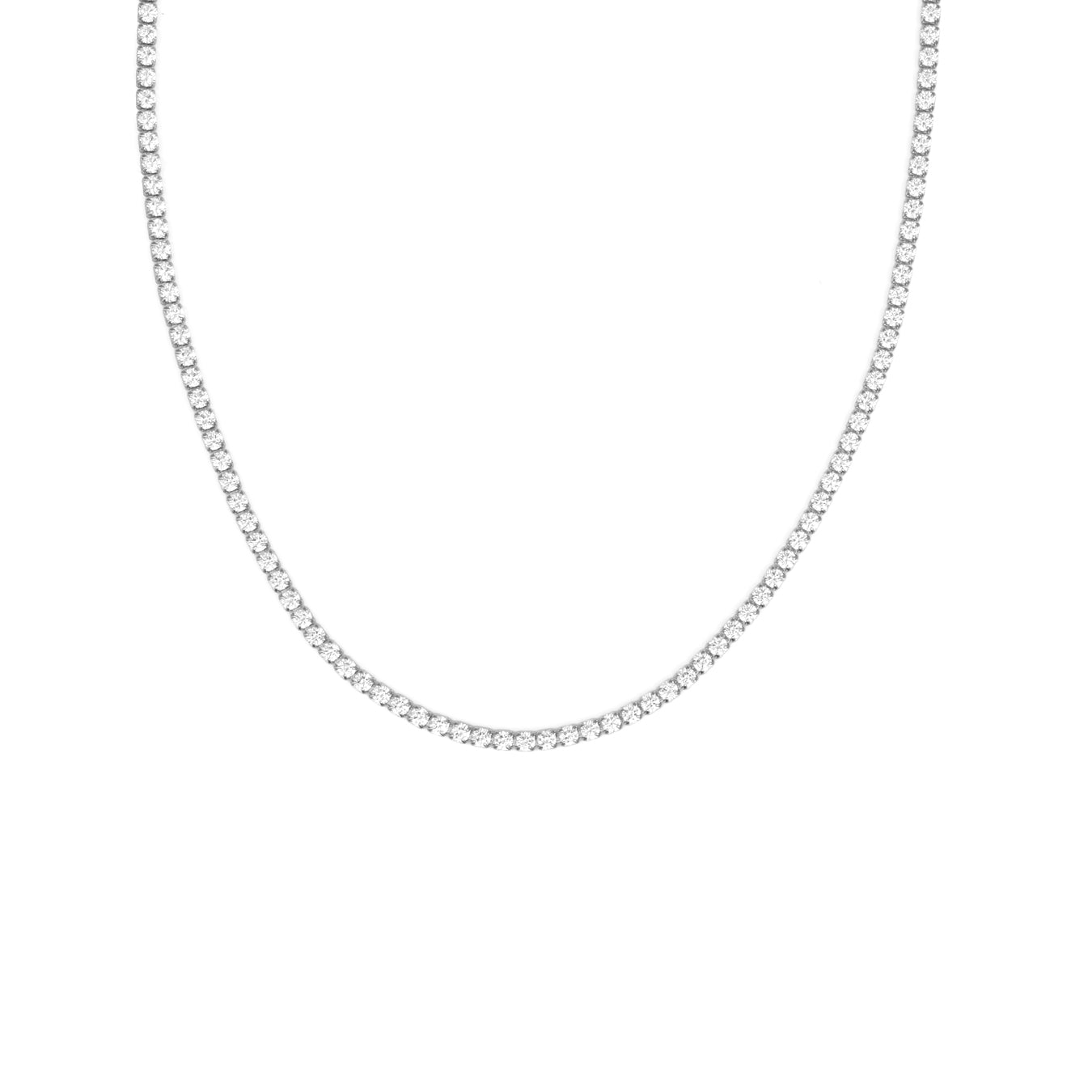 Tennis Necklace - Sterling Silver