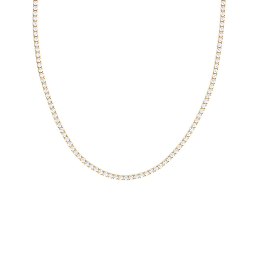 Tennis Necklace - Yellow Gold Plated