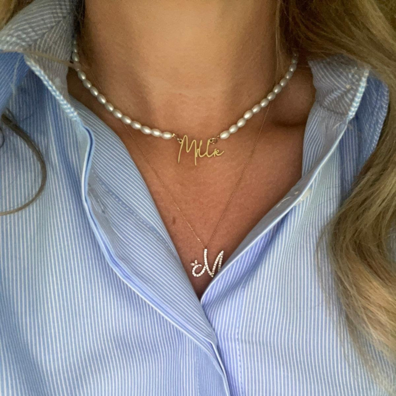 Pearly Name Necklace