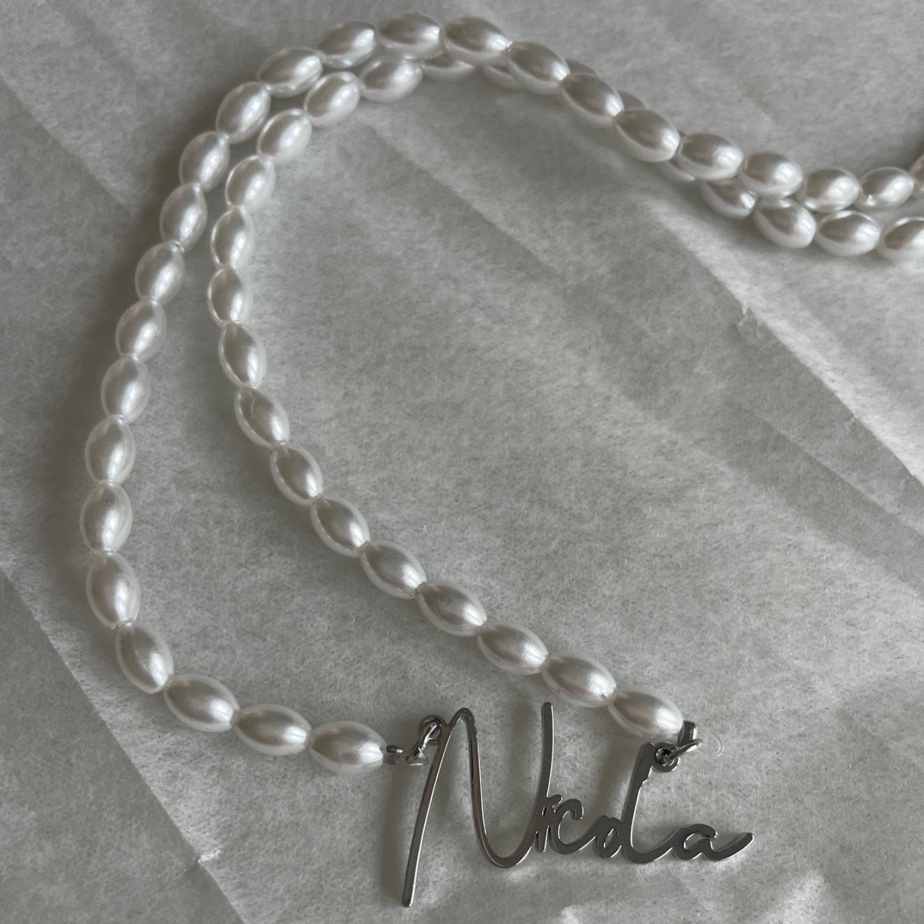 Pearly Name Necklace