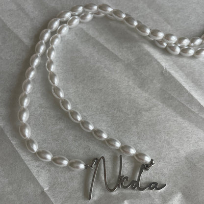 Pearly Name Necklace