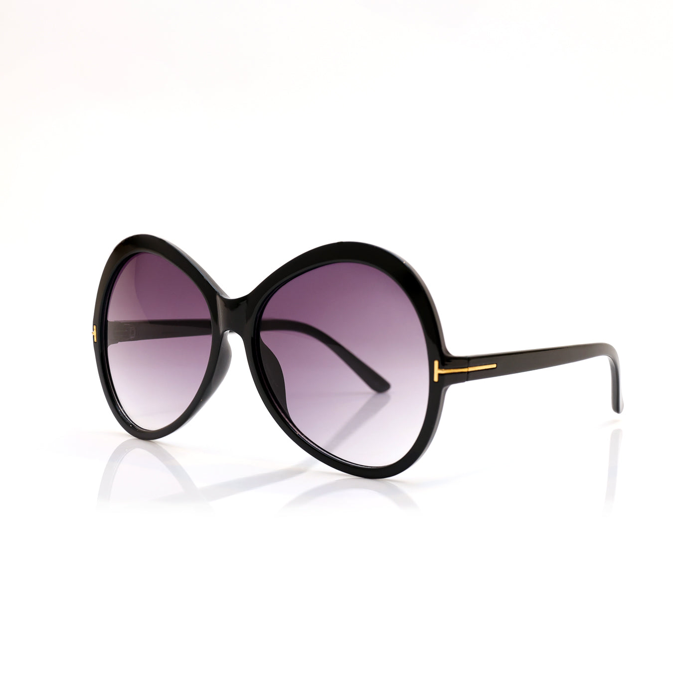 Capri Oval Sunglasses - Black