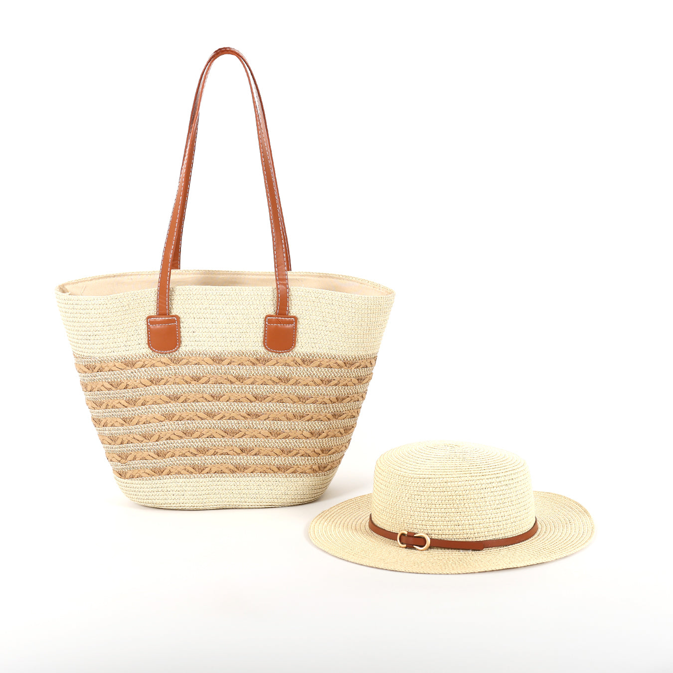 The Valencia Hat & Bag Set - Neutral