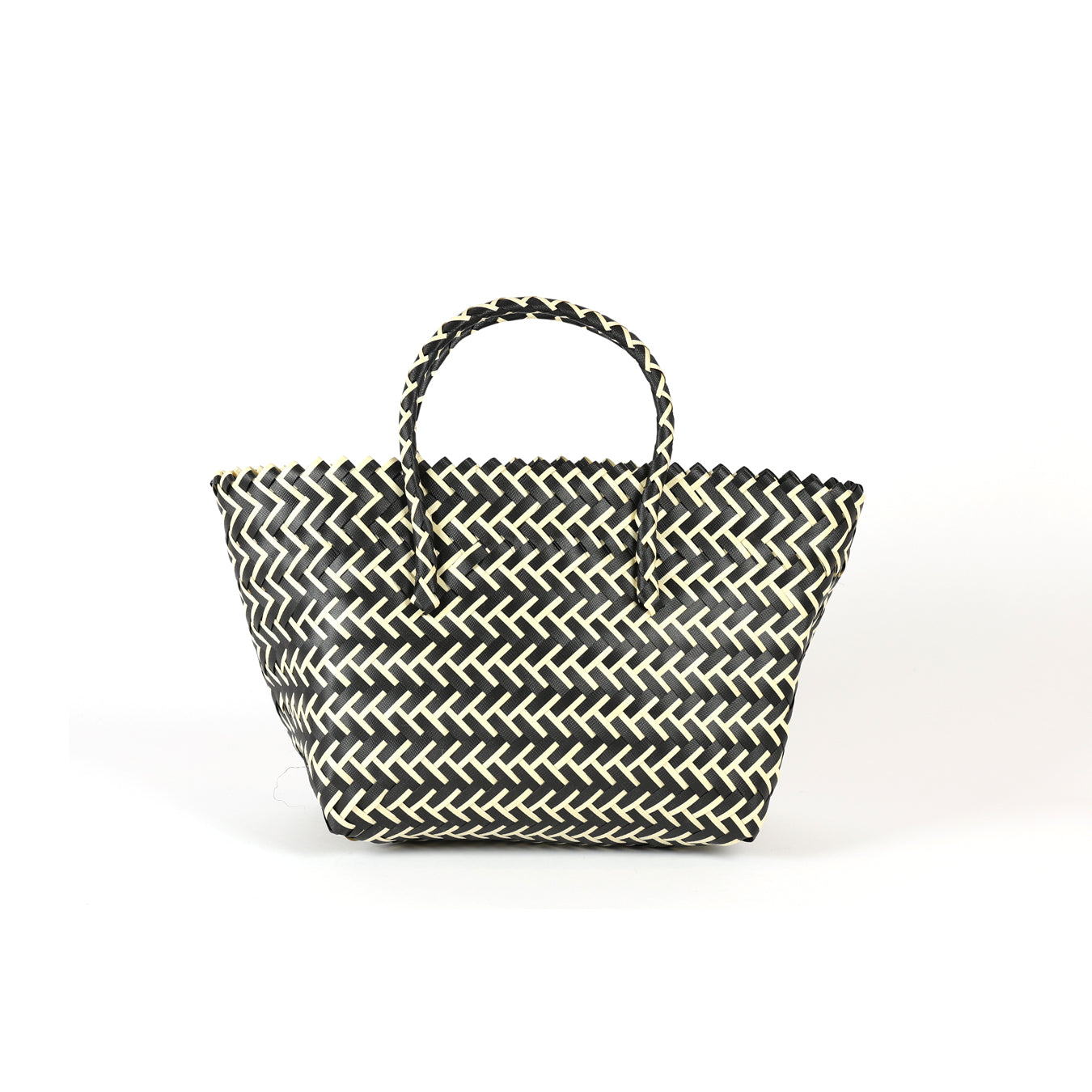 Children's Amalfi Beach Bag - Black & Beige