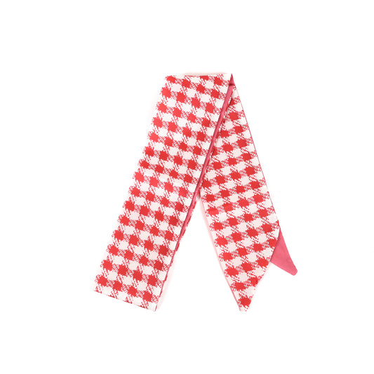 Red & White Check Scarf