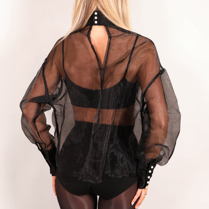 Midnight Muse Sheer Blouse